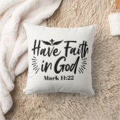 神マルコへの信仰11:22感動的引用文 クッション (ブランケット)