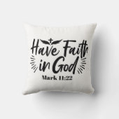 神マルコへの信仰11:22感動的引用文 クッション (裏面)