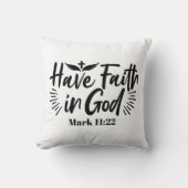 神マルコへの信仰11:22感動的引用文 クッション (正面)