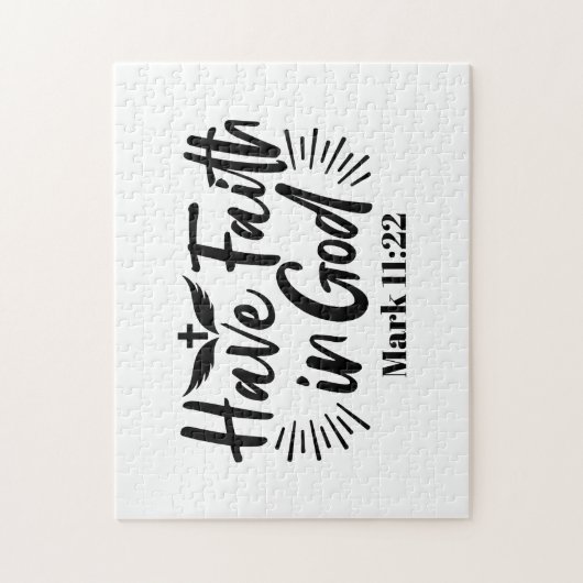 神マルコへの信仰11:22感動的引用文 ジグソーパズル (縦)