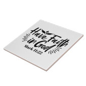 神マルコへの信仰11:22感動的引用文 タイル (側面)