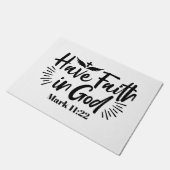 神マルコへの信仰11:22感動的引用文 ドアマット (アングル)