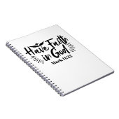 神マルコへの信仰11:22感動的引用文 ノートブック (右側)