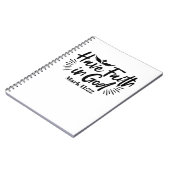 神マルコへの信仰11:22感動的引用文 ノートブック (左側)