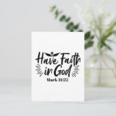 神マルコへの信仰11:22感動的引用文 ポストカード (スタンド正面)