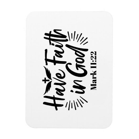 神マルコへの信仰11:22感動的引用文 マグネット (縦)
