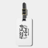 神マルコへの信仰11:22感動的引用文 ラゲッジタグ (正面縦)