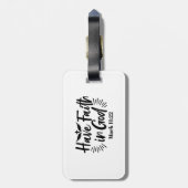 神マルコへの信仰11:22感動的引用文 ラゲッジタグ (裏面縦)