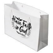 神マルコへの信仰11:22感動的引用文 ラージペーパーバッグ (裏面アングル)