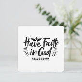 神マルコへの信仰11:22感動的引用文 招待状 (スタンド正面)