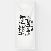 神マルコへの信仰11:22感動的引用文 横断幕 (縦)