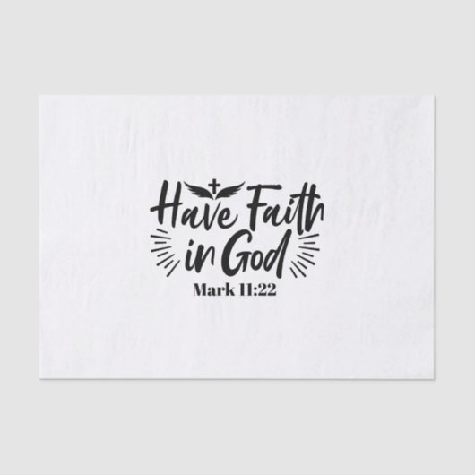 神マルコへの信仰11:22感動的引用文 薄葉紙 (正面)
