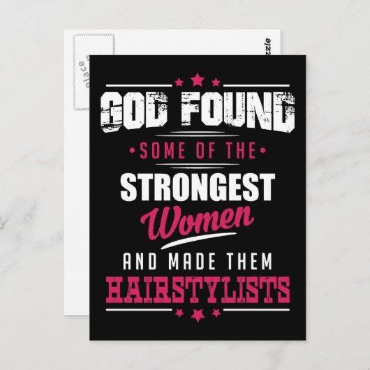 神メイドヘアスタイリスト笑わされる職業デザイン ポストカード (正面/裏面)