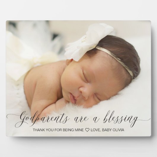 神モダンシンプル父母へののバプテスマ フォトプラーク (正面)