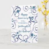 神モダン娘と夫の記念日 カード (黄色い花)