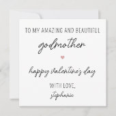 神モダン母のかわいいバレンタインデーのカード カード (正面)