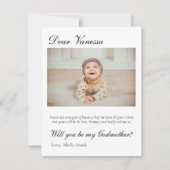 神モダン母洗礼 招待状 (正面)