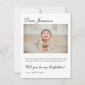 神モダン親提案神父バプテスマ 招待状 (正面)