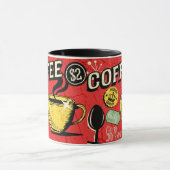 神モーニングコーヒー本当にクラシックスタイルアート父 マグカップ (中央)