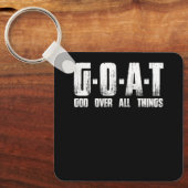 神ヤギのクリスティーのすべての人にG.O.A.T神 キーホルダー (正面)