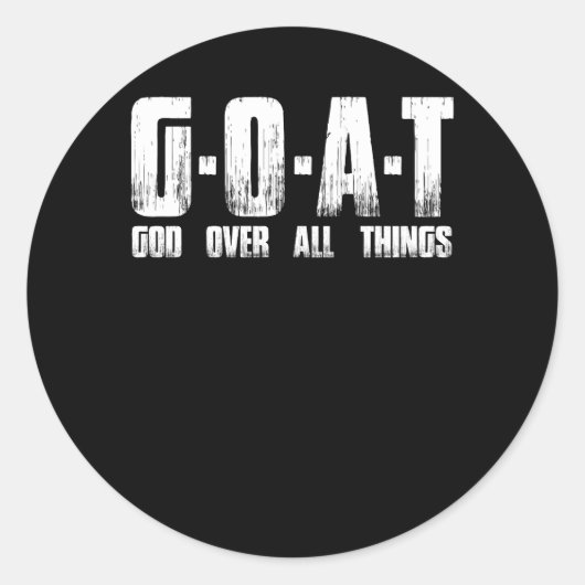 神ヤギのクリスティーのすべての人にG.O.A.T神 ラウンドシール (正面)