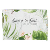 神与えに向かって眠る |クリスチャンフローラ 枕カバー (正面)