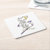 神与えに対する苦労。快適なことわざムーン スクエアペーパーコースター (アングル)