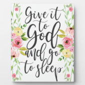 神与えに行き、眠りに行く – フローラプリント フォトプラーク (正面)