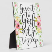 神与えに行き、眠りに行く – フローラプリント フォトプラーク (側面)