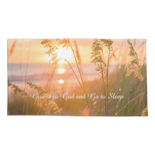 神与えに行くグッドナイト引用文デザイン 枕カバー (裏面-左)