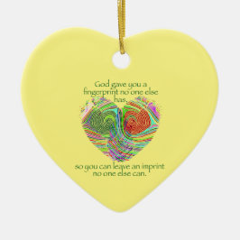 神与えの指紋 セラミックオーナメント