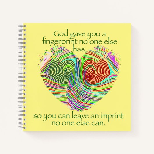 神与えの指紋 ノートブック (正面)
