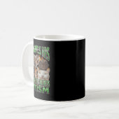 神与え最も強力な自閉症おもしろい猫ミーム コーヒーマグカップ (正面左)