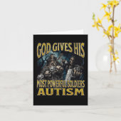 神与え最も強力な自閉症のおもしろい懸命 カード (黄色い花)