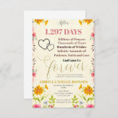 神与え私たち永遠に編集可能な養子縁組招待状 招待状 (正面/裏面)