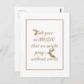 神与え音楽感動的引用文 ポストカード (正面/裏面)