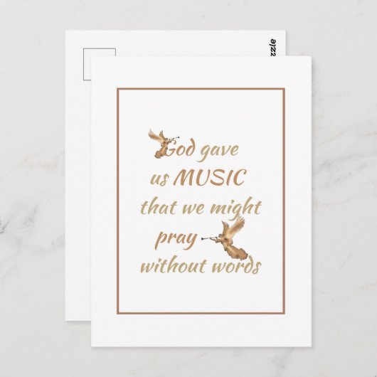 神与え音楽感動的引用文 ポストカード (正面/裏面)