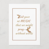 神与え音楽感動的引用文 ポストカード (正面)