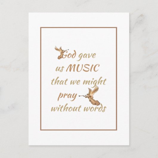 神与え音楽感動的引用文 ポストカード (正面)