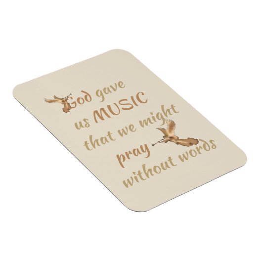 神与え音楽感動的引用文 マグネット (右側)