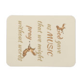 神与え音楽感動的引用文 マグネット (横)