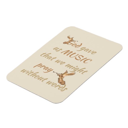 神与え音楽感動的引用文 マグネット (左側)