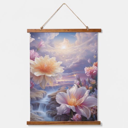 神仙界の花 吊り下げ型タペストリー (正面)