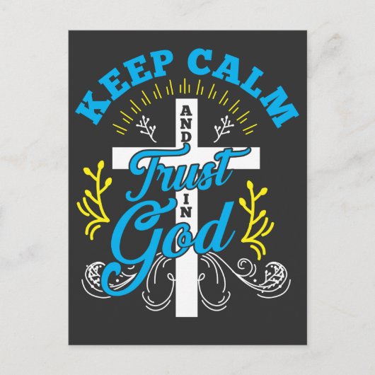 神保の十字に対する静かで信頼 ポストカード (正面)