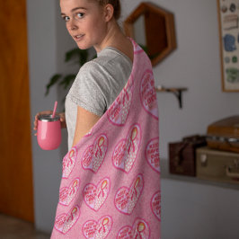 神保の愛の中で安全パーソナライズされた フリースブランケット