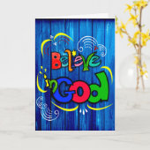 神信じに カード (黄色い花)