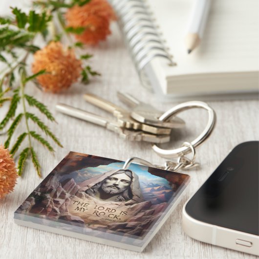 神像：主は私の岩 キーホルダー (正面右)