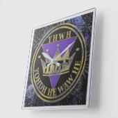 神勝王室の陶瓦 スクエア壁時計 (傾斜)