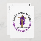 神十字1を有する膵がん ポストカード (正面/裏面)