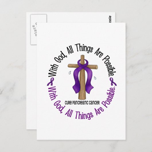 神十字1を有する膵がん ポストカード (正面/裏面)